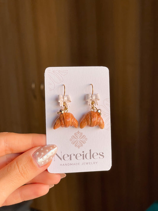 CHÉRIE CROISSANT | Χειροποίητα σκουλαρίκια από πολυμερικό πηλό | White