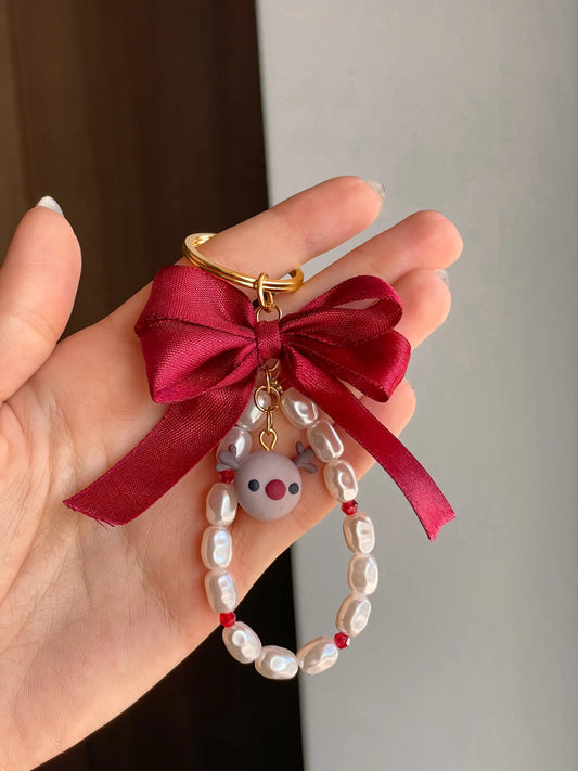 RIBBONETTE | Αξεσουάρ με χάντρες και στοιχεία από πολυμερικό πηλό - Reindeer