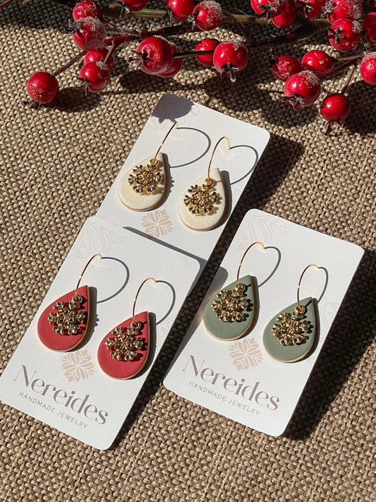 SNOWDROP | Χειροποίητα σκουλαρίκια από πολυμερικό πηλό