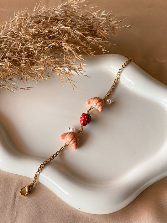 CHÉRIE CROISSANT | Χειροποίητο βραχιόλι από πολυμερικό πηλό