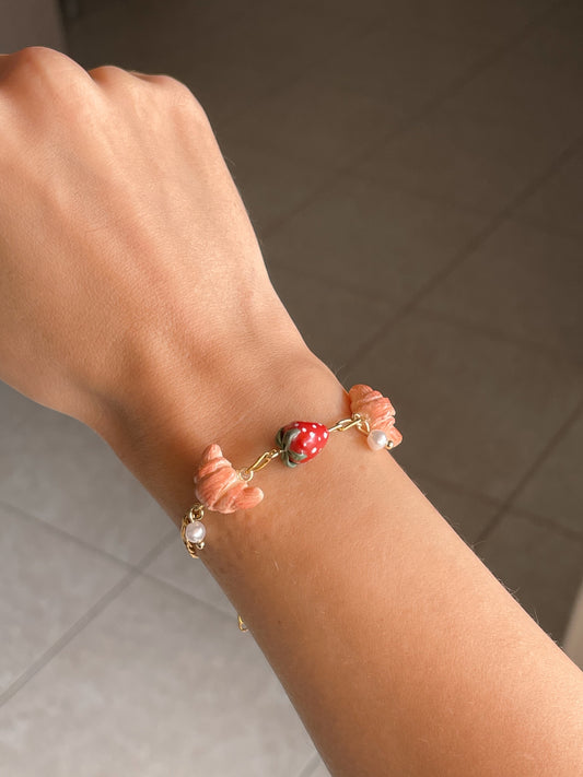 CHÉRIE CROISSANT | Χειροποίητο βραχιόλι από πολυμερικό πηλό