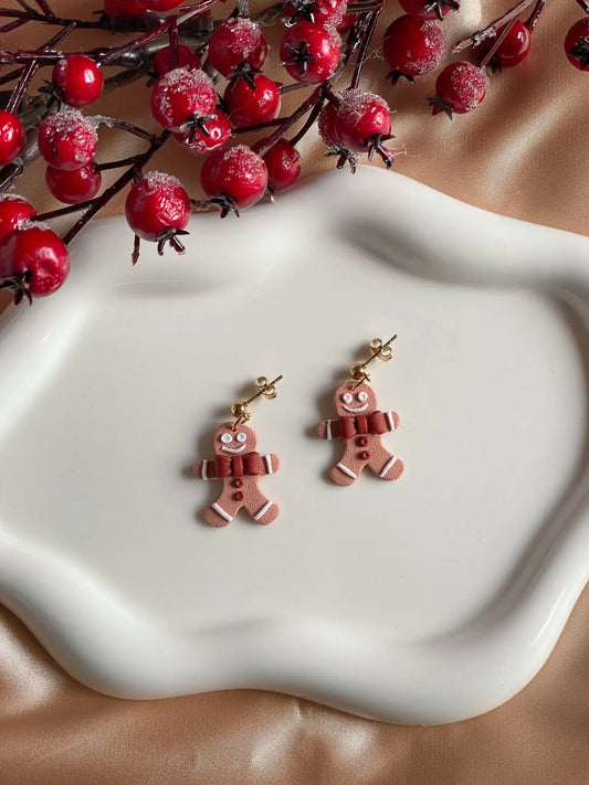 GINGER HUG | Χειροποίητα σκουλαρίκια από πολυμερικό πηλό