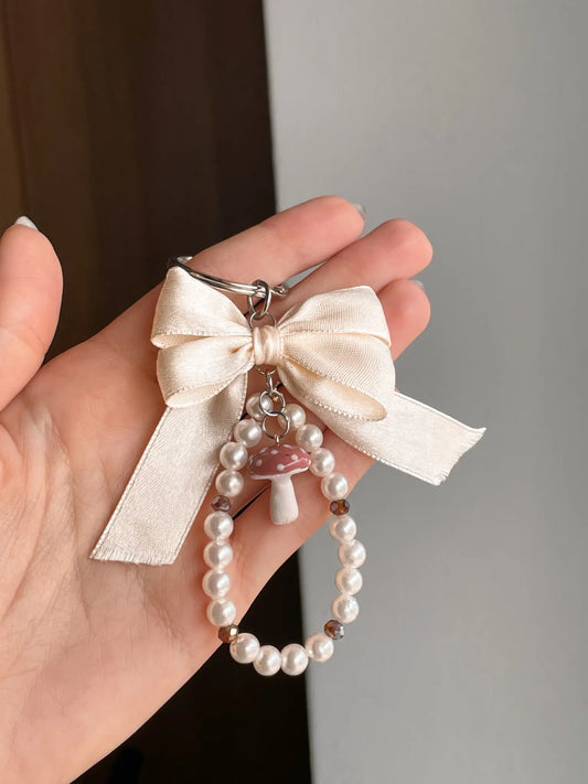 RIBBONETTE | Αξεσουάρ με χάντρες και στοιχεία από πολυμερικό πηλό - Mushroom